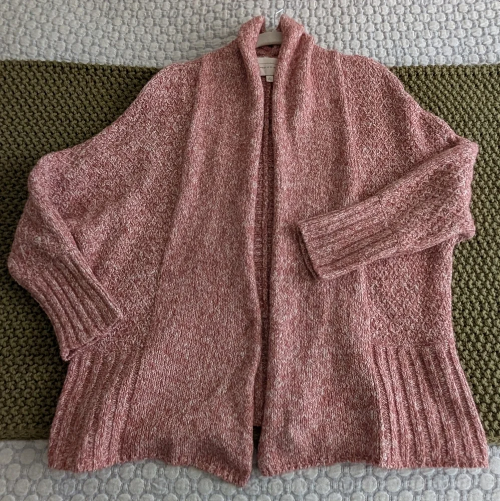 Angel Of The North Marled Pink Open Cardigan - Picture 5 of 14